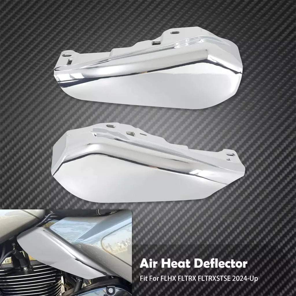 Motocicleta mid-frame defletor de ar escudo térmico guarnição capa para harley touring electra street glide road king fltrx 2001-23 24-up