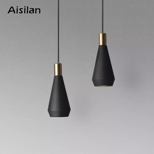 Aisilan-Lâmpada pingente LED, lustre moderno, abajur de metal preto, luz suspensa, cozinha, mesa de quarto, sala de jantar, casa