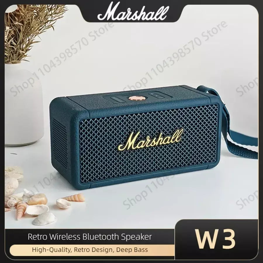 Marshall middleton w3 portátil bt alto-falantes ao ar livre bluetooth 5.3 mini alto-falante sem fio estéreo leitor de música caixa de som alta fidelidade