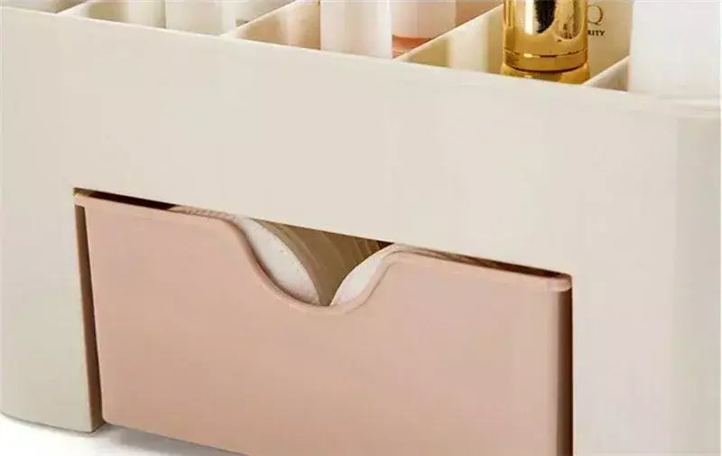 Desktop dupla camada organizadores de maquiagem caixa de armazenamento gavetas cosméticos caixa de exibição de jóias caso recipiente caixas organizador novo