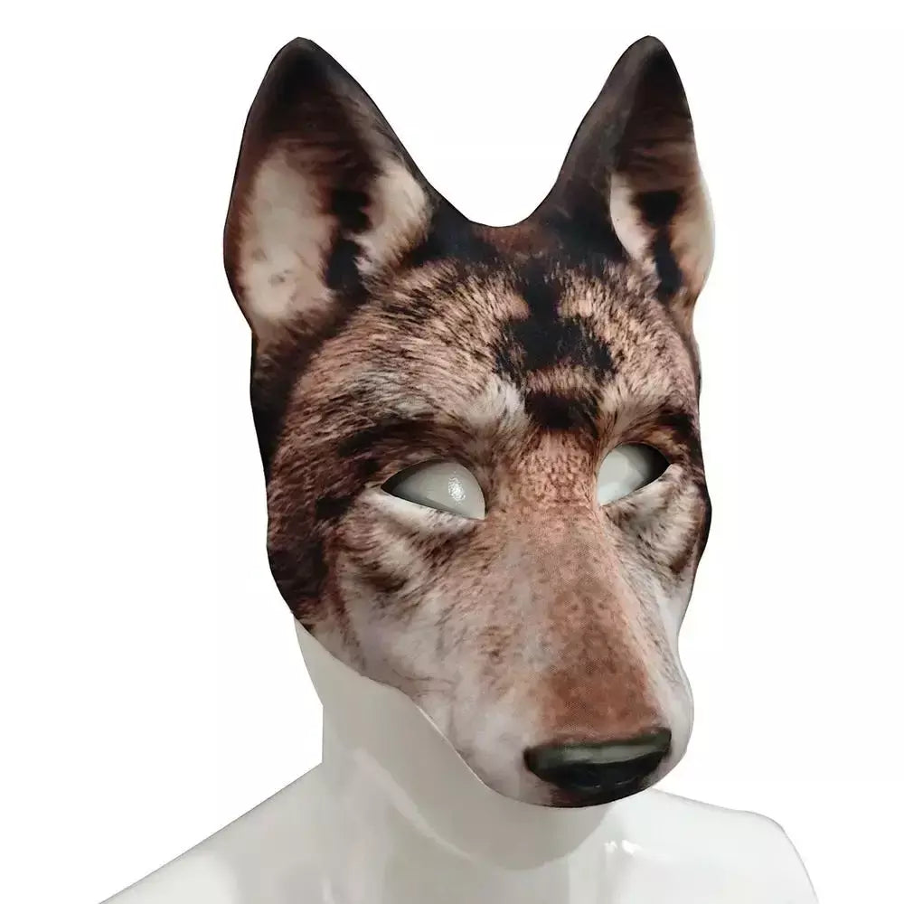 Halloween páscoa lobo máscara assustador animal moda máscara cosplay traje acessórios realista máscara de cabeça para adultos