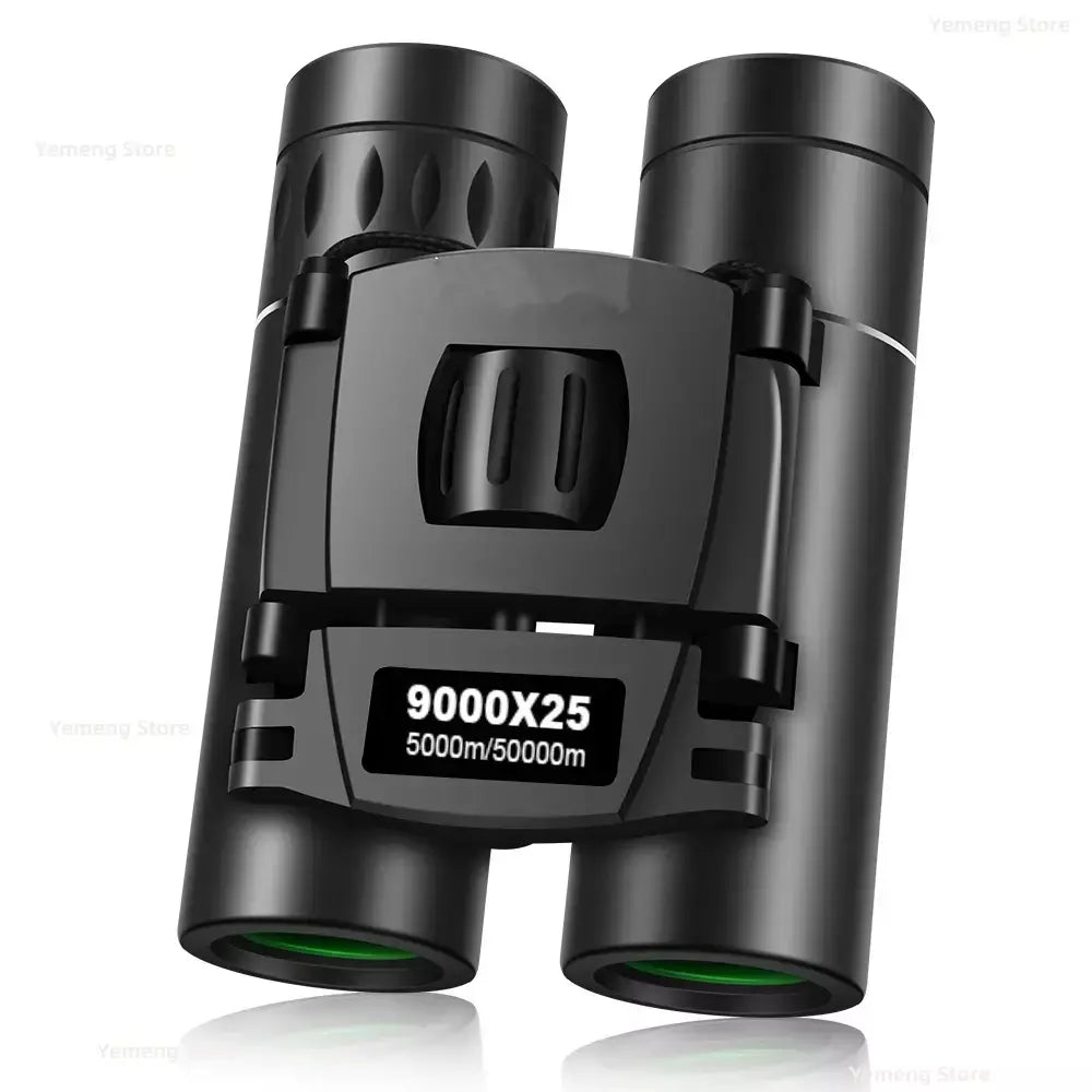 9000x25 hd zoom portátil poderoso binóculos de longo alcance bak4 telescópio jumelles dobrável bak4 binóculos para caça acampamento