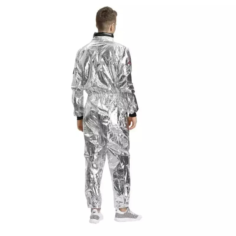 Masculino feminino zíper bordado aventura astronautas terno cosplay traje conjunto qualidade premium festa de halloween desempenho palco