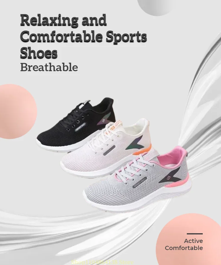 Tênis de corrida leve respirável feminino para primavera outono esportes casuais tênis atléticos para mulher multifuncional comfor