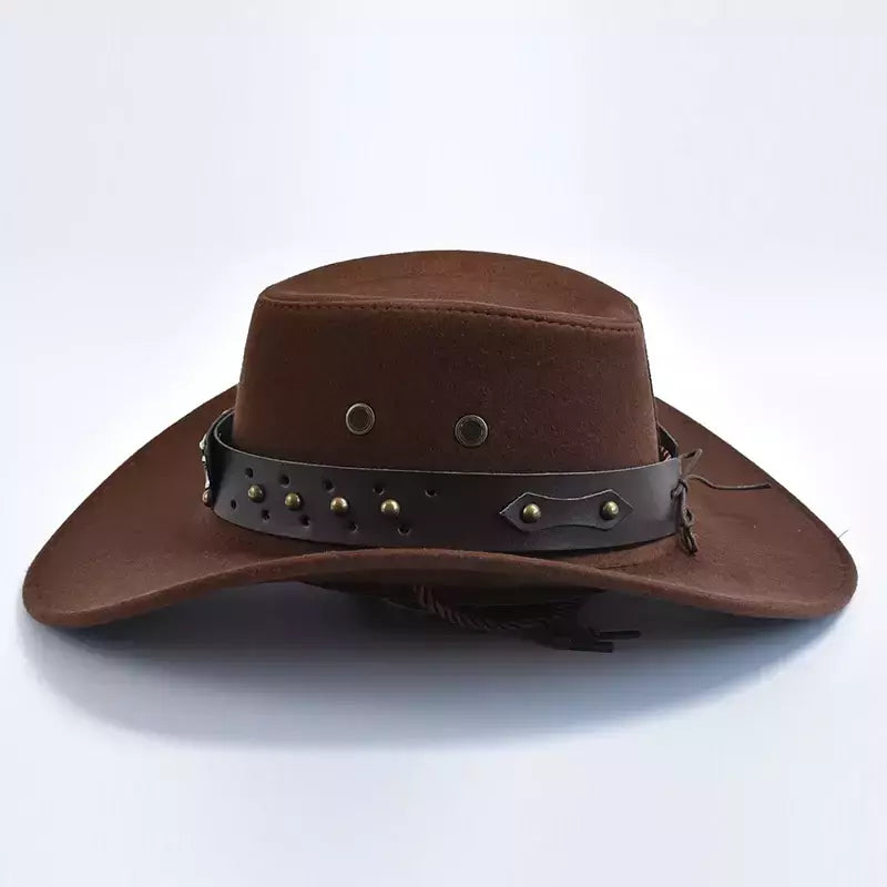 Camurça artificial Cowboy Chapéus, Jazz Hat, Vintage, Big-Edge, Cavalheiro Vaqueira, Feriados Festa Cosplay
