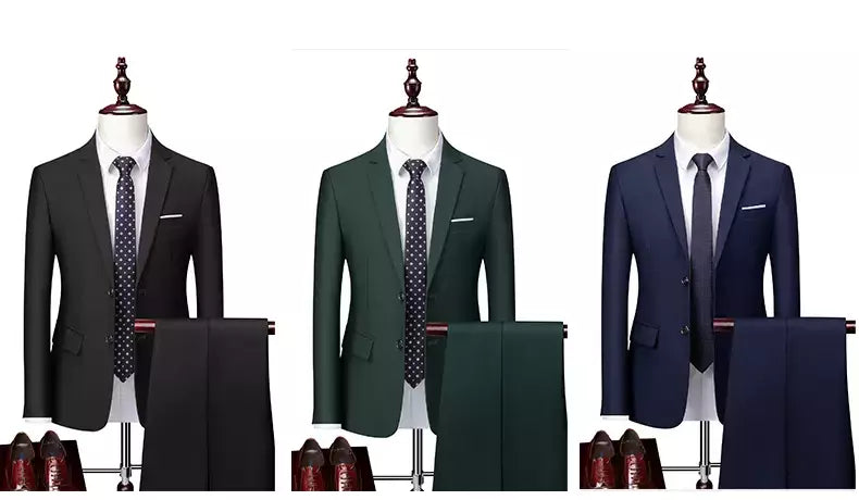 (Jaqueta + Calças) Últimas Homens Terno Set Blazers Formais Slim Fit Negócios Smoking 2 Pcs Terno Do Noivo Vestido de Noiva Homem Terno S-6XL