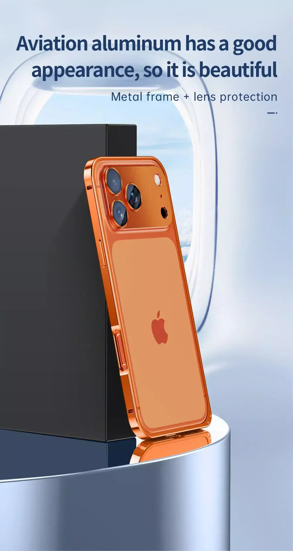 Aviação liga de alumínio quadro pára-choques caso do telefone para iphone 17 16 15 14 13 12 promax lente metal dissipação calor capa à prova de choque