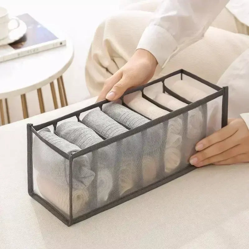 Organizador de gaveta para roupas íntimas, caixa de armazenamento dobrável, organizador de armário, divisor de gaveta para cuecas, meias, sutiã, caixas de armazenamento
