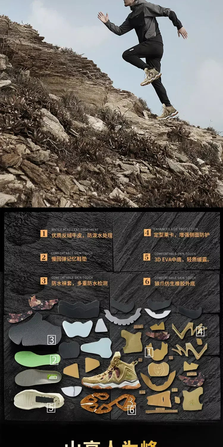 Rax à prova dwaterproof água caminhadas sapatos homens inverno ao ar livre tênis para homens botas de neve de pelúcia montanha botas de neve turismo ao ar livre sapato de corrida