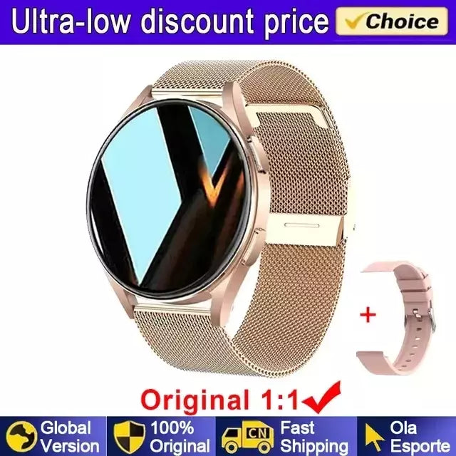 Samsung-Galaxy Smartwatch para homens e mulheres, monitoramento de saúde AMOLED, relógio impermeável, assistente de voz, chamada Bluetooth, relógio inteligente, 2022