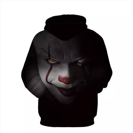 Moletons com capuz grandes para homens e mulheres, pulôver impresso 3D de filmes de terror, moletons legais, personalidade casual, nova chegada