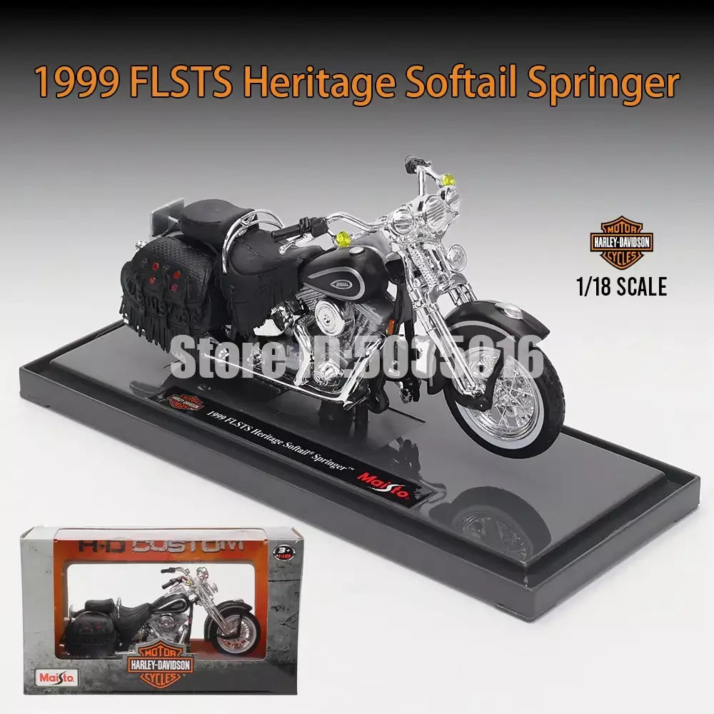 Maisto 1:18 Harley-Davidson Motocicleta 2022 Road King 2022 Fat Bob 114 Liga Modelo de Motocicleta Coleção de Carros de Brinquedo