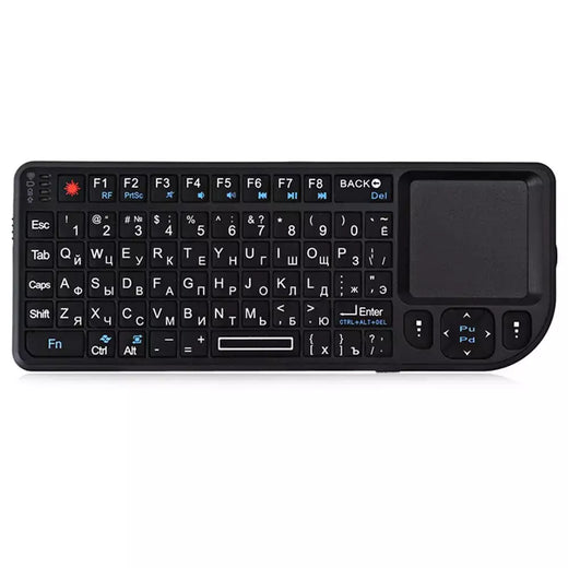 Mrsvi a8 mini teclado sem fio 2.4g 7 cores backlight touchpad mouse flashligt-portátil aplicável-perfeito para pc, caixa de tv inteligente