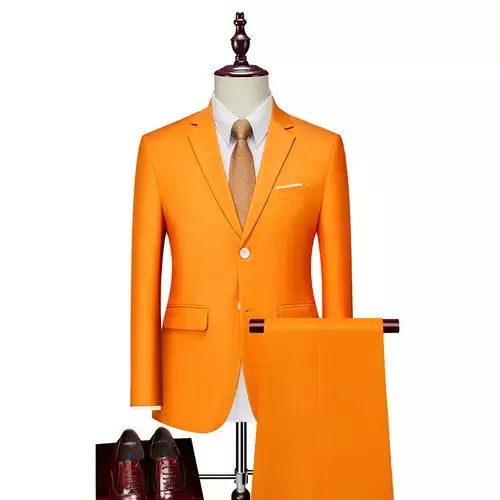 (Jaqueta + Calças) Últimas Homens Terno Set Blazers Formais Slim Fit Negócios Smoking 2 Pcs Terno Do Noivo Vestido de Noiva Homem Terno S-6XL