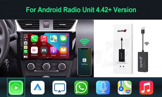 CarlinKit Adaptador CarPlay com fio ou sem fio USB Android Auto Dongle para Android Carro Multimídia Mirrorlink Waze Spotify Autokit