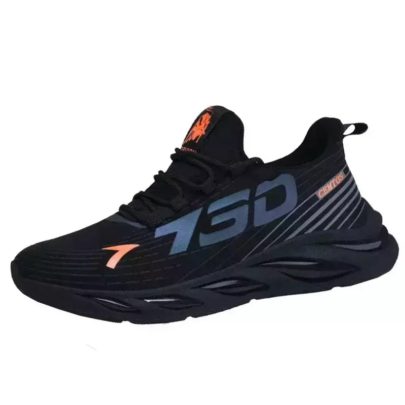 Sapatos esportivos masculinos casuais de malha leve verão respirável legal tênis de corrida moda sola macia confortável antiderrapante tênis masculinos