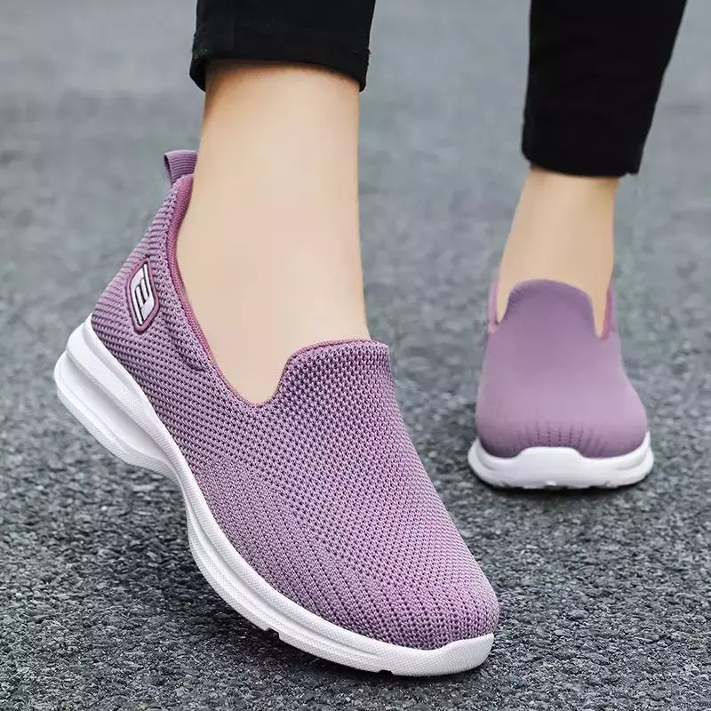 Sapatos confortáveis para mulheres, sapatilhas de balé, sapatilhas para meias, tênis casual, sapatos femininos, primavera