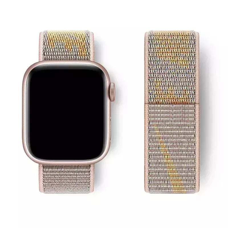 Pulseira Esportiva de Nylon para Apple Watch, Pulseira Nike, Pulseira Loop, iWatch 9, 8, 7, 6, 5, se2, Ultra 2, 45mm, 44mm, 41mm, 42 milímetros, 38 milímetros, 49 milímetros
