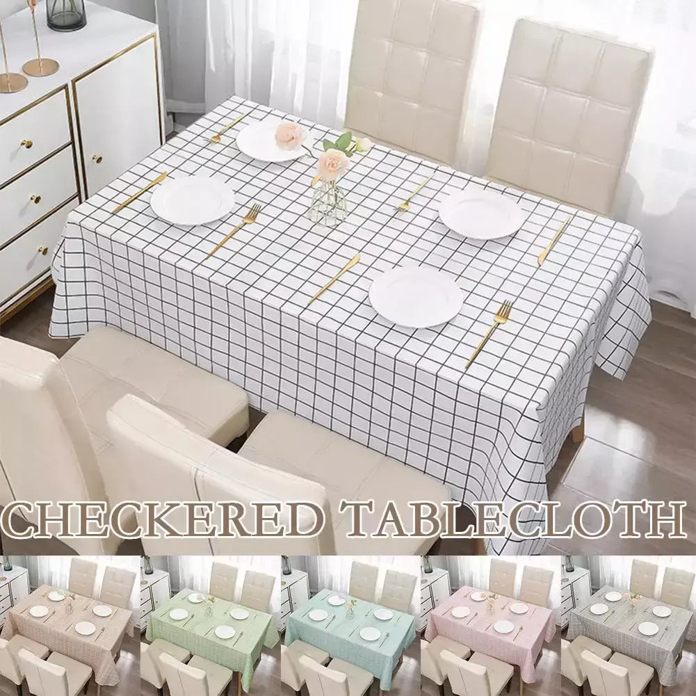 Toalha de mesa impressa em estilo nórdico, capa de pano impermeável, à prova de óleo, decoração doméstica, retângulo, mesa de jantar, guia, a9e6