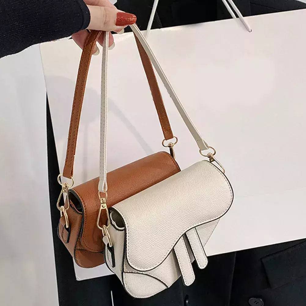 Sacos portáteis do mensageiro do ombro único para mulheres, bolsa crossbody de couro, bolsa simples, bolsas sela
