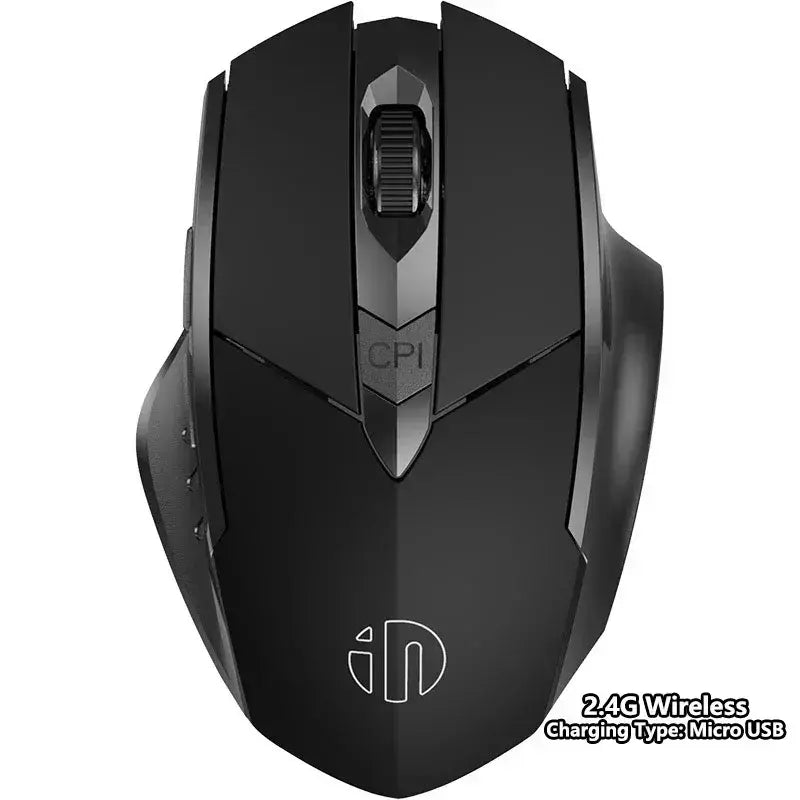 INPHIC-PM6 Mouse Recarregável Sem Fio, Compatível com Bluetooth, Office Mute, Suporte PC, Laptop, Tablet, Smartphone, Universal, 2.4G