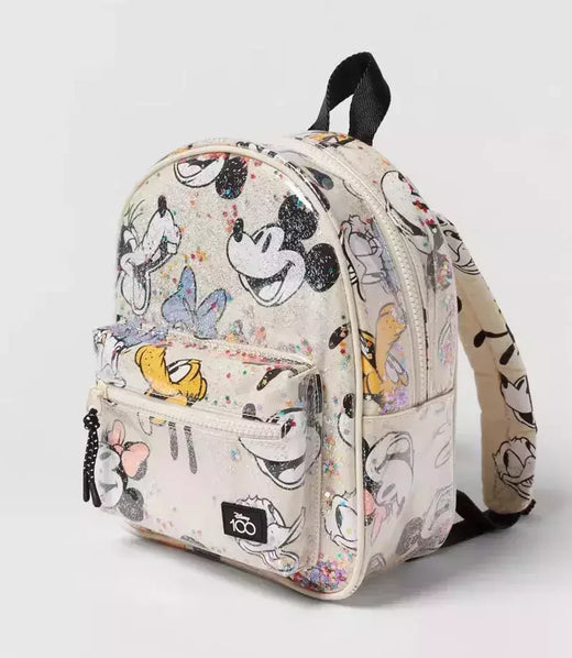 Disney-Meninas Mickey Mouse Print Mochila, Armazenamento De Viagem, Desenhos Animados, Bonito, Bebê, Mini, Moda