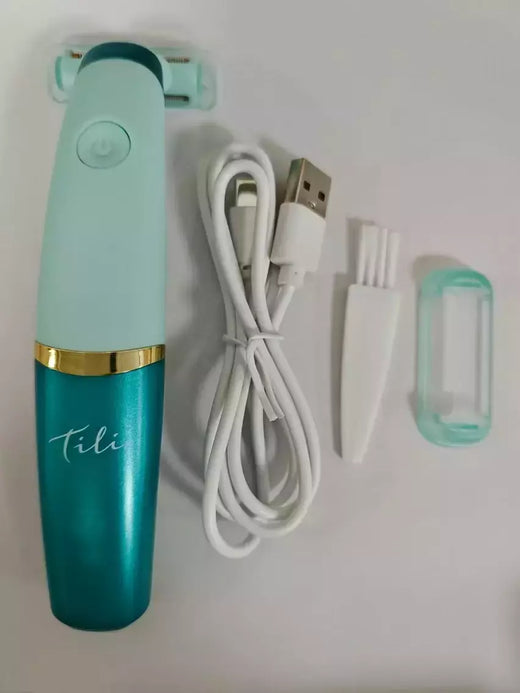 Portátil USB recarregável indolor feminino barbeador, perna e axila cabelo, aparador de barbear elétrico para mulheres, senhoras