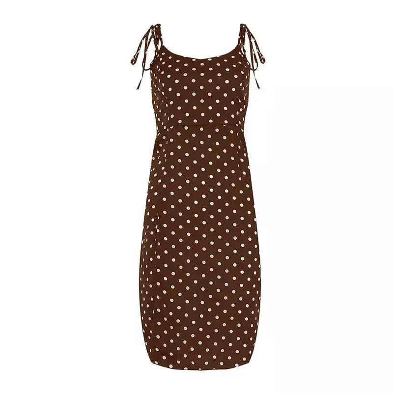 Vestidos de verão feminino causal polka dot sem mangas alta plissado cintura elástica com decote em v vestido de praia vestidos de verano