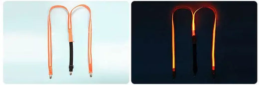Suspensório de led iluminado com laço de led, cinto iluminado com clipes, novidade vintage, suspensório elástico ajustável para clube patry