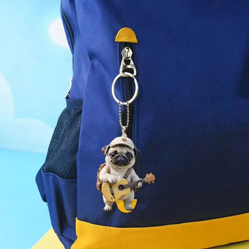 Motocicleta gato acrílico pendurado decoração árvore de natal carro 2d plana equitação gatinho pendurado ornamento dos desenhos animados pingente para natal