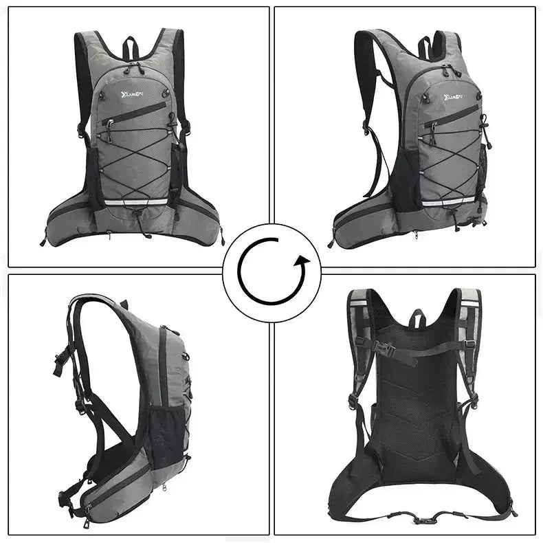 Caminhadas mochila impermeável poliéster resistente ao desgaste das mulheres dos homens trekking mochila em camadas saco de armazenamento esporte para exercício fitness