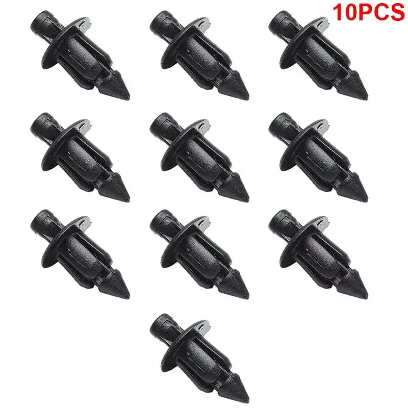 10/20/30 pçs 6mm preto rebite carenagem corpo guarnição painel prendedor clipes de parafuso para honda suzuki kawasaki acessórios da motocicleta peças