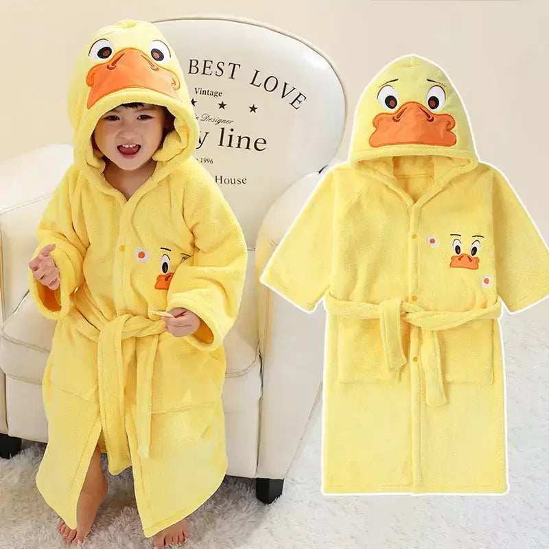 Roupão de Banho Criança, Robe Banho Infantil Absorvente Macio, Roupa Banho Bebé, Toalha com Capuz Infantil, Artigos Banheiro, Roupão Praia Piscina Menino Menina, Pijama Lar