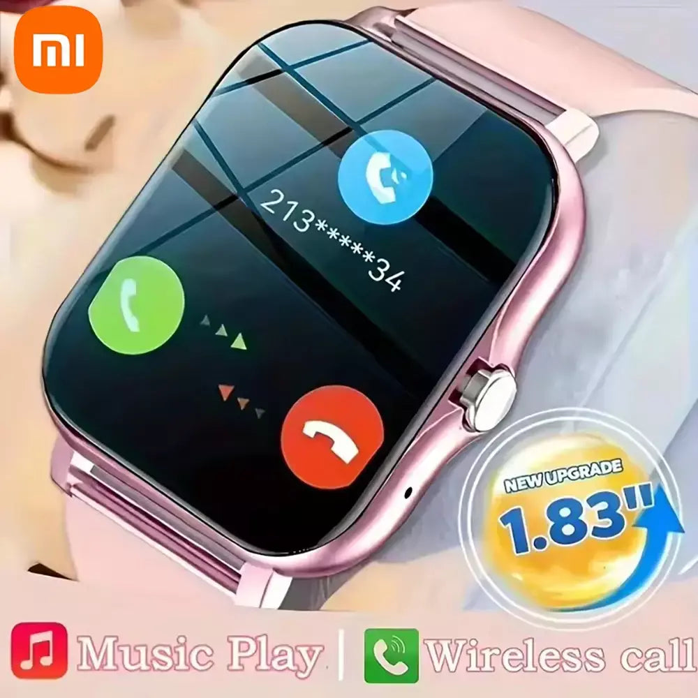 Xiaomi mijia 2025 novo relógio inteligente bluetooth chamada música freqüência cardíaca monitor de pressão arterial smartwatch para mulheres presentes do feriado