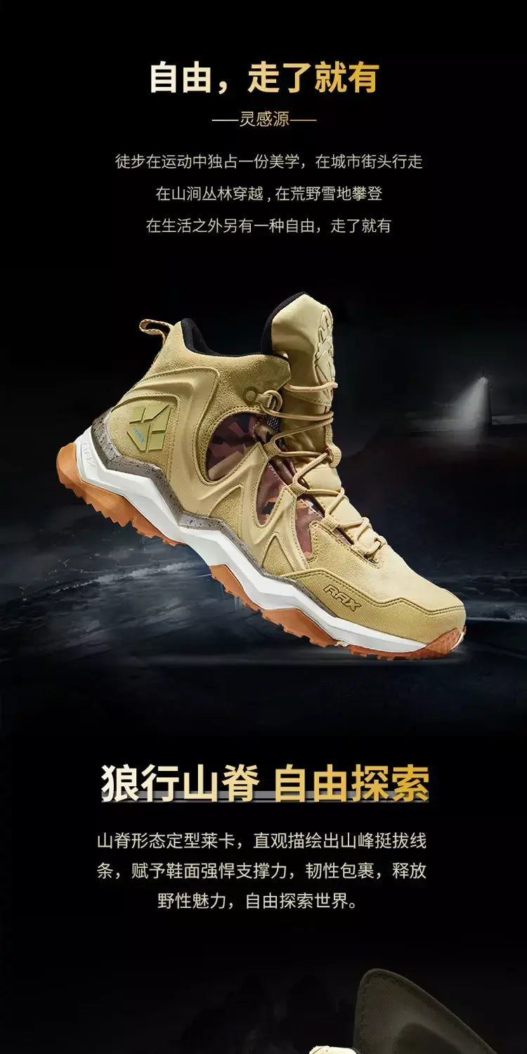 Rax à prova dwaterproof água caminhadas sapatos homens inverno ao ar livre tênis para homens botas de neve de pelúcia montanha botas de neve turismo ao ar livre sapato de corrida