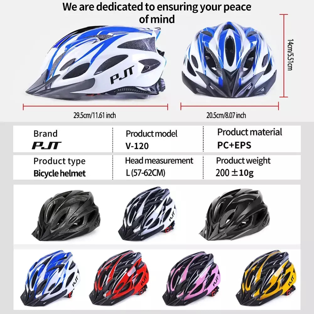 PMT-Capacete de ciclismo leve para homens e mulheres, forro de conforto, oco, segurança, proteção de cabeça, bicicleta, MTB, bicicleta, equitação, novo