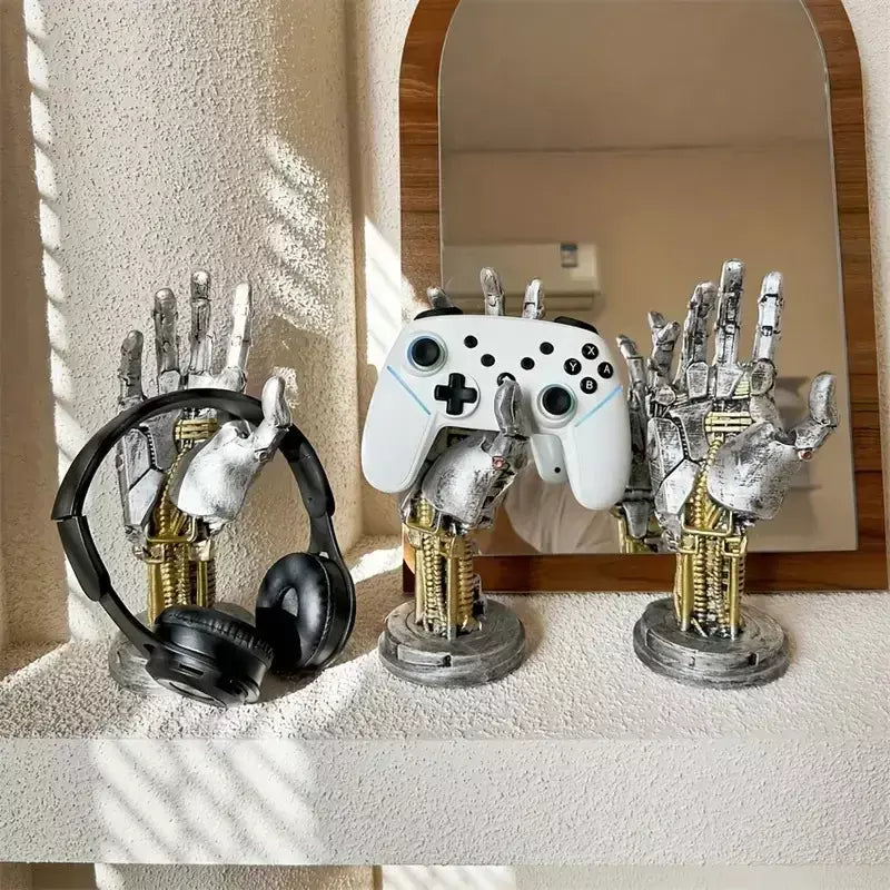 Futurista estilo ficção científica braço robótico decoração gamepad titular menino mesa legal senso de tecnologia ornamento chave organizador de jóias