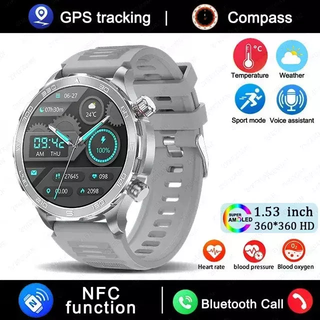 Xiaomi 2025 nova chamada bluetooth relógio inteligente amoled hd tela grande freqüência cardíaca nfc ip68 à prova dip68 água gps esportes relógio inteligente