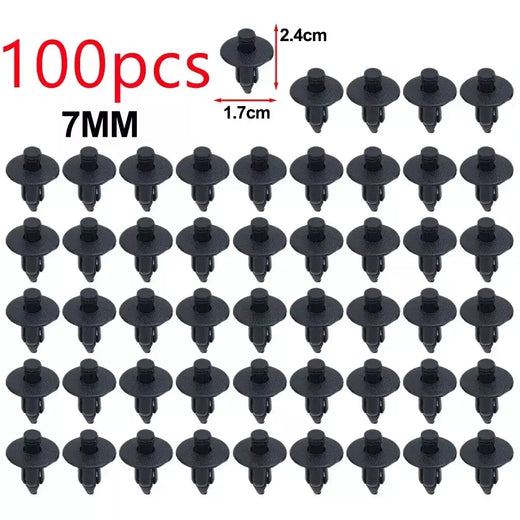 Auto grampos do prendedor para o carro, rebite plástico da carenagem, painel de ajuste, pino misto, interior, 6mm, 7mm, 8mm, 100 Pcs, 50Pcs