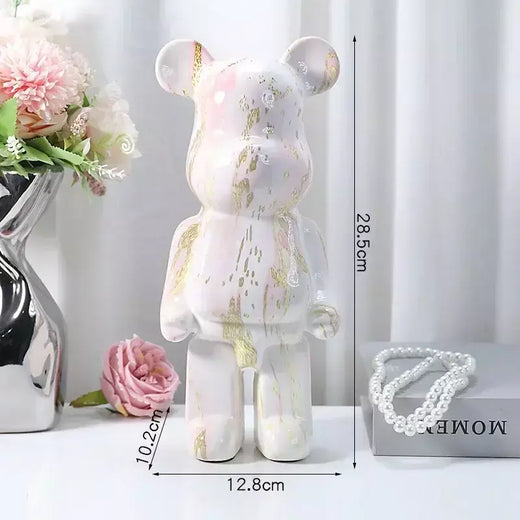 Estética urso figura resina nordic urso estátua estatueta escultura de luxo sala estar decoração casa ornamento acessórios mesa