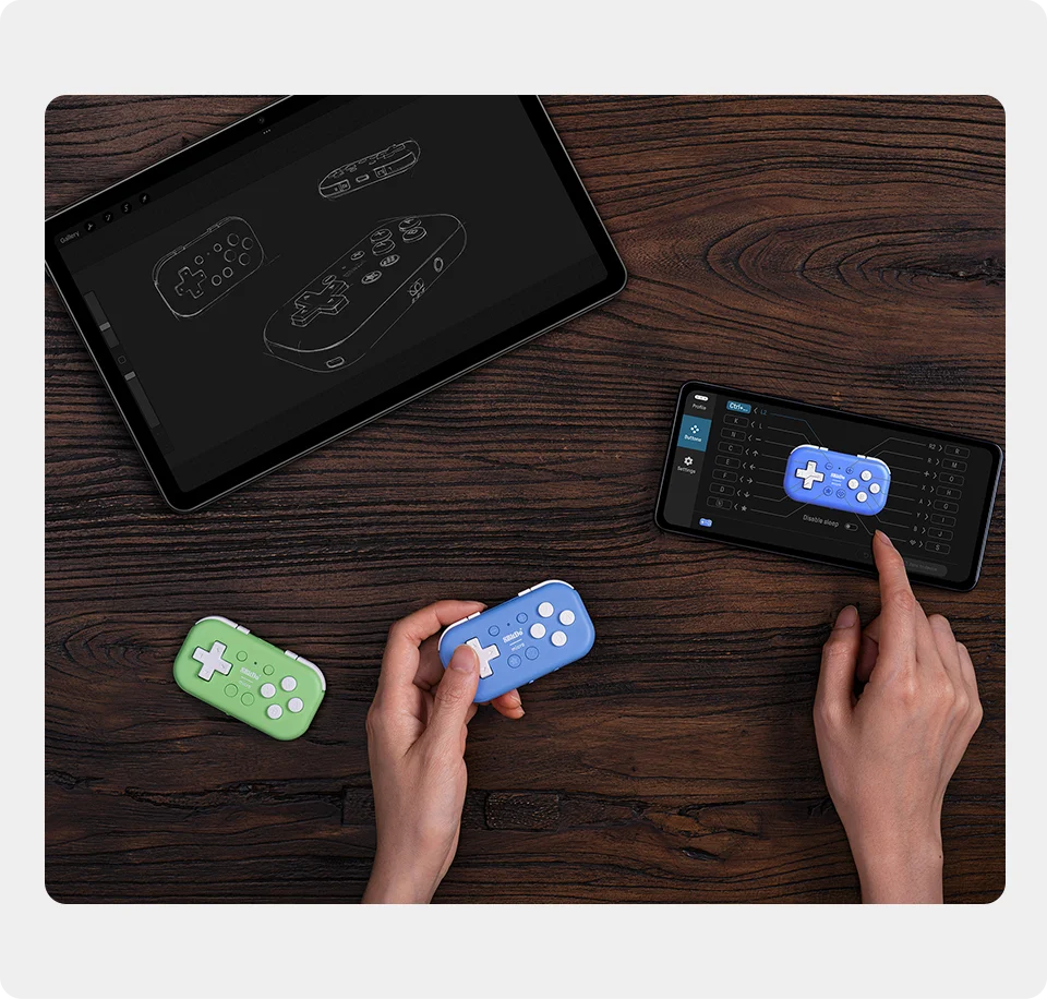 8bitdo micro bluetooth gamepad mini controlador suporte para nintendo switch/android/raspberry pi/ios/win10/11 e modo teclado