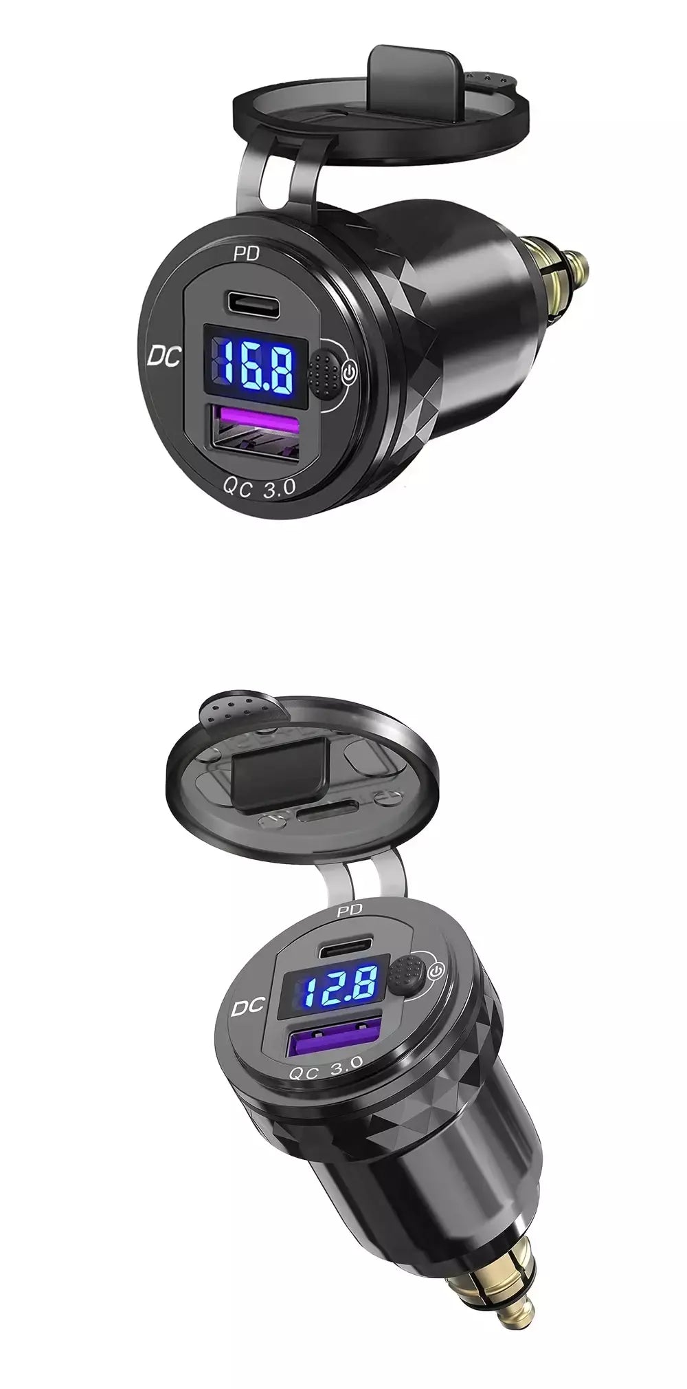 30w qc3.0 usb tipo c pd carregador rápido adaptador de alimentação hella din tomada para bmw r1250 1300gs para ducati para triumph motocicleta