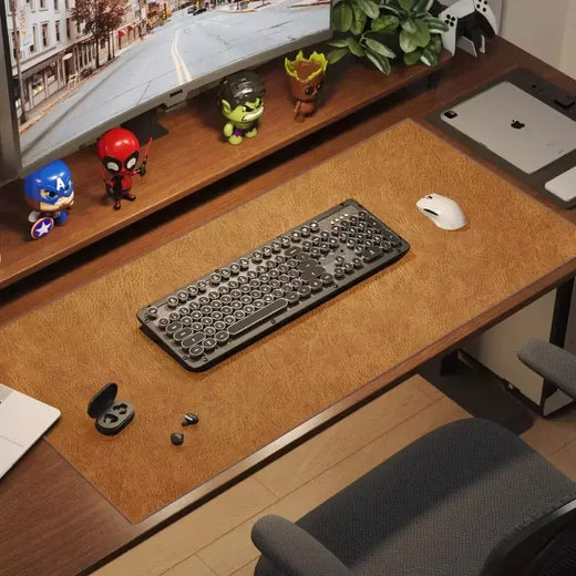 Retro mousepad grande mouse pad impermeável antiderrapante camurça do plutônio tapete de mesa teclado do computador tapetes de mouse acessórios de jogos