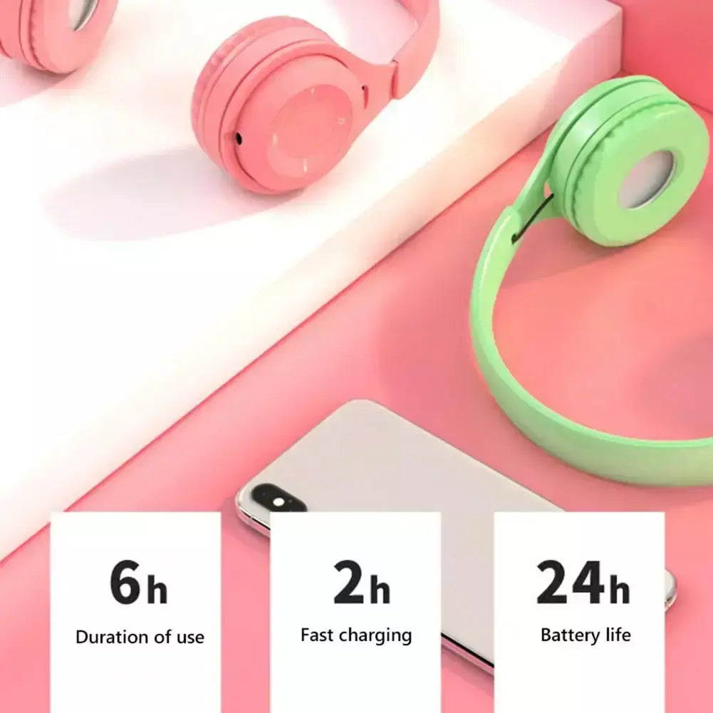 Y08 sem fio bluetooth fone de ouvido macaron estéreo bandana gaming headset com microfone gamer menina presente para tablet móvel