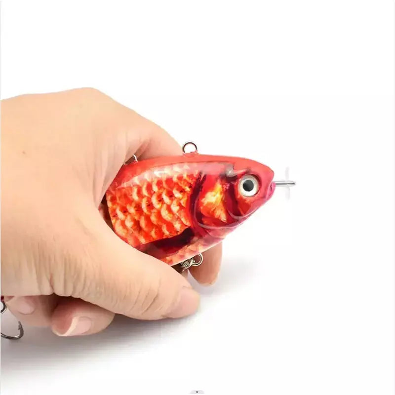 Isca de pesca robótica elétrica automática, isca multiarticulada automática de 4 segmentos, recarregável por usb, acessórios de pesca wobbler