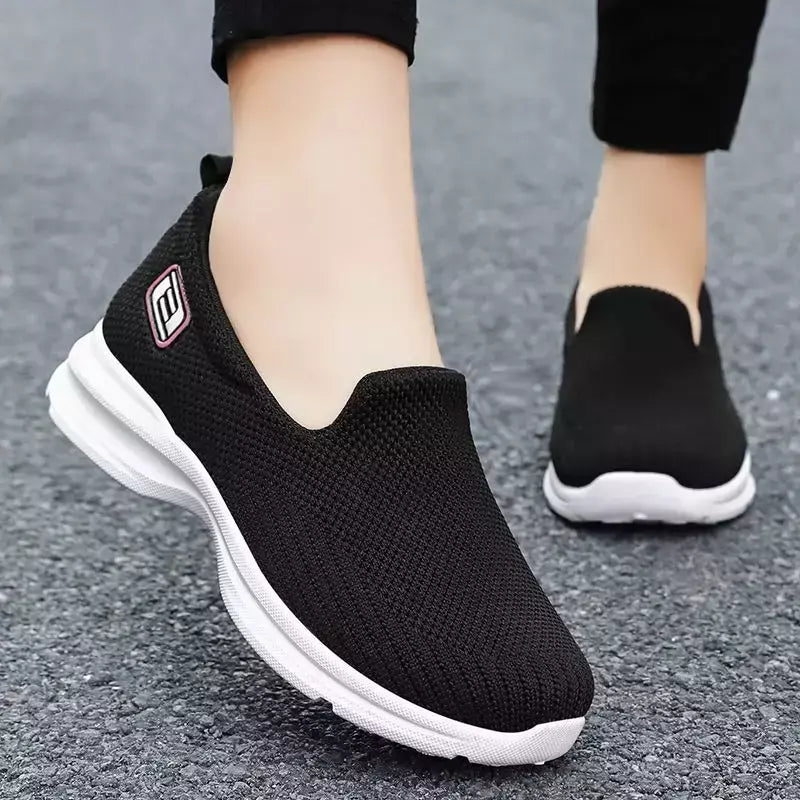 Sapatos confortáveis para mulheres, sapatilhas de balé, sapatilhas para meias, tênis casual, sapatos femininos, primavera