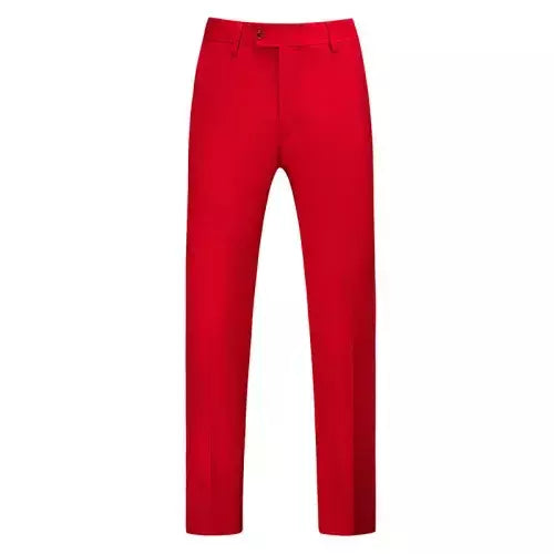 Calça masculina de alfaiataria cor pura, ocupação de negócio, slim fit, calças de escritório, fato formal masculino, casual