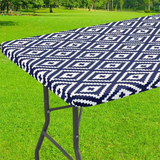 Olanly Retângulo Toalha De Mesa De Vinil, Elástica Cabido Toalha De Mesa, Capas De Plástico Impermeável, Dobre Mesas, Piquenique, Camping, Ao Ar Livre