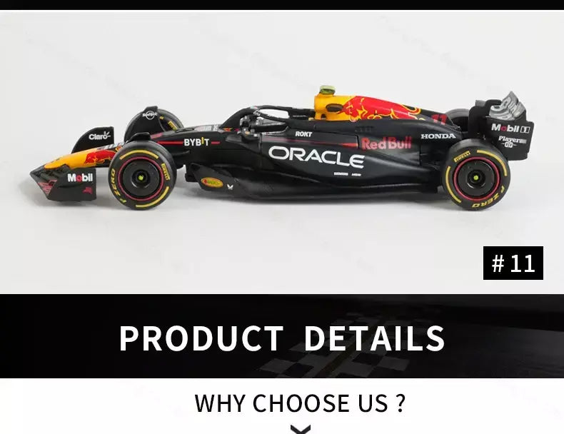 Bburago 1:43 Redbull 2024 RB20 # 1 # 11 F1 Racing Formula Car Simulação Estática Diecast Alloy Model Car
