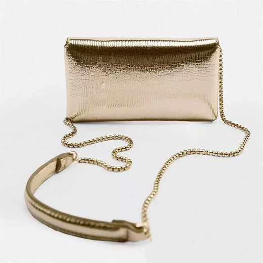 Bolsa de ombro única para mulheres, bolsa quadrada pequena, bolsa crossbody, bolsas prateadas, mini corrente, envelope, elegante